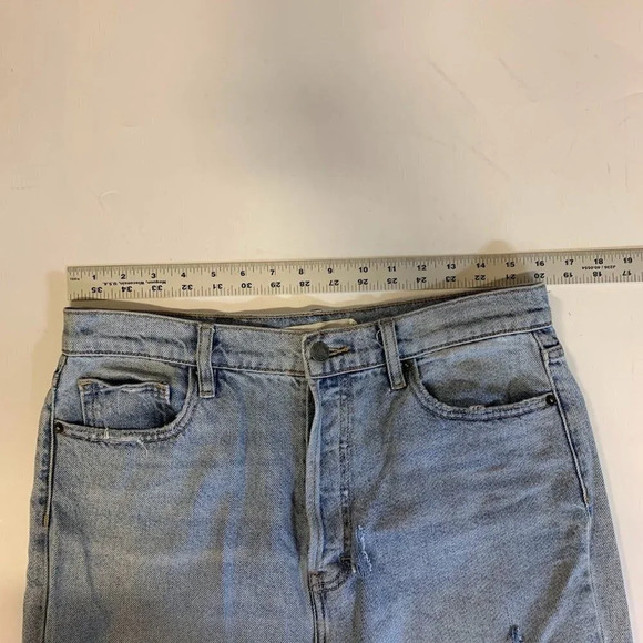 Hidden Jeans Women's High Waist‎ Fray Hem Straight Leg Jeans In Light Wash SZ 30 - Picture 10 of 13